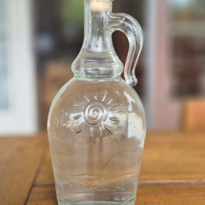 Zonnige 1 L glazen fles met kurken dop